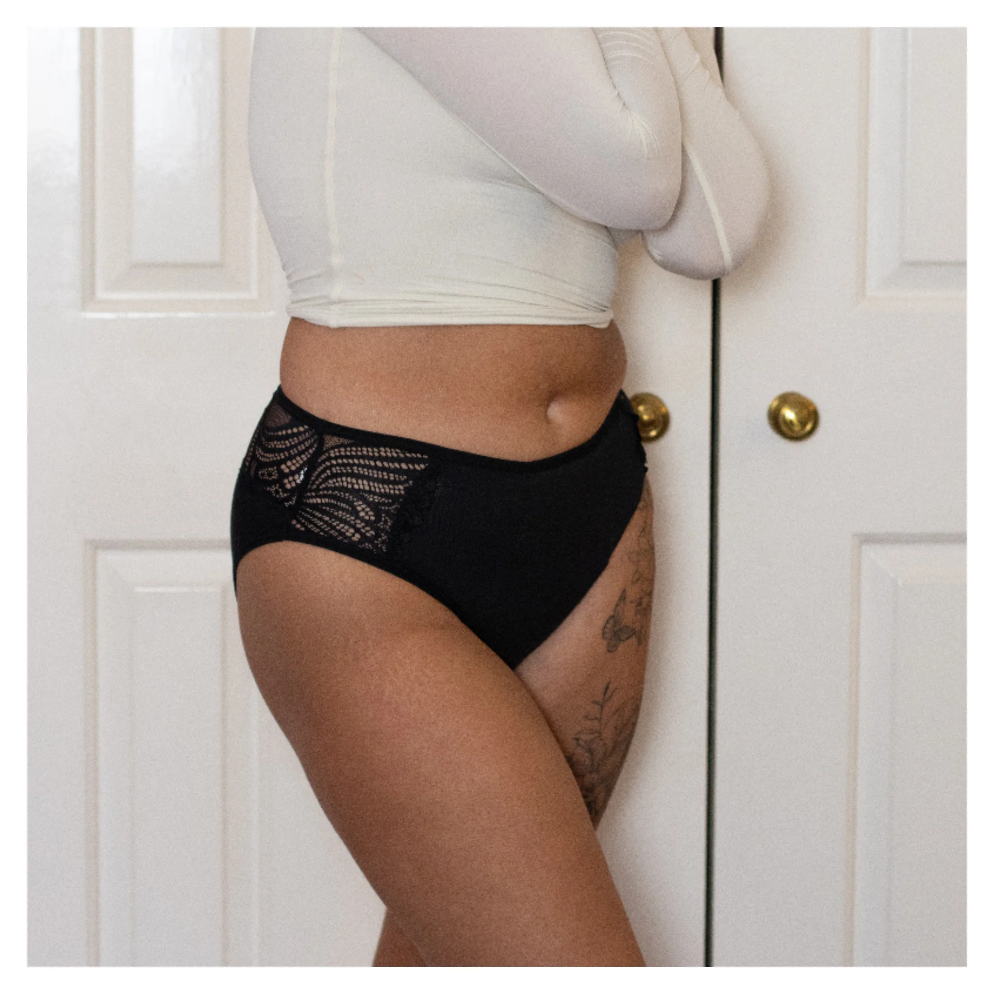 Cheeky Wipes Black French Cut Teen Pants