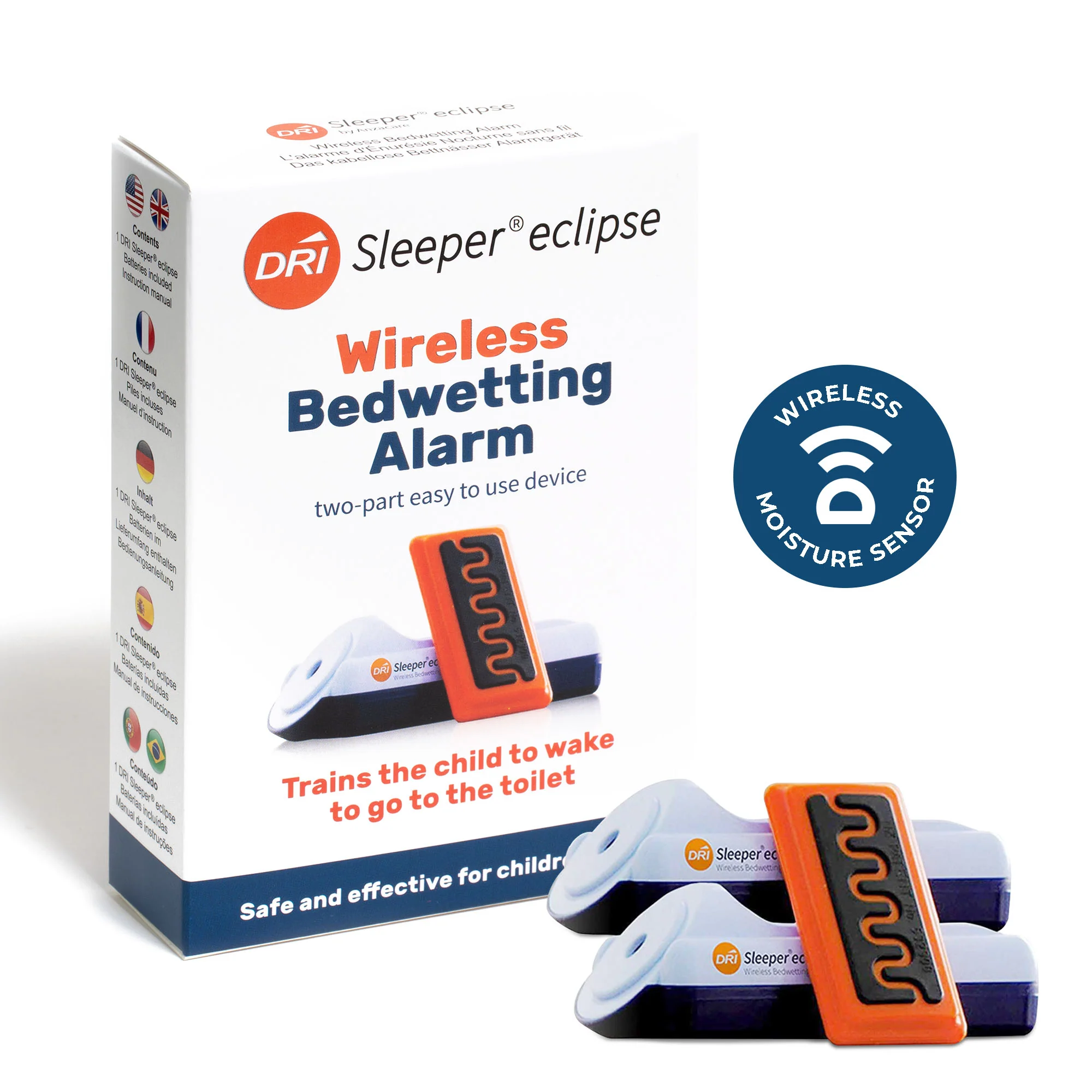 DRI Sleeper Eclipse Plus - Wireless Bedwetting Alarm (Deep Sleepers)