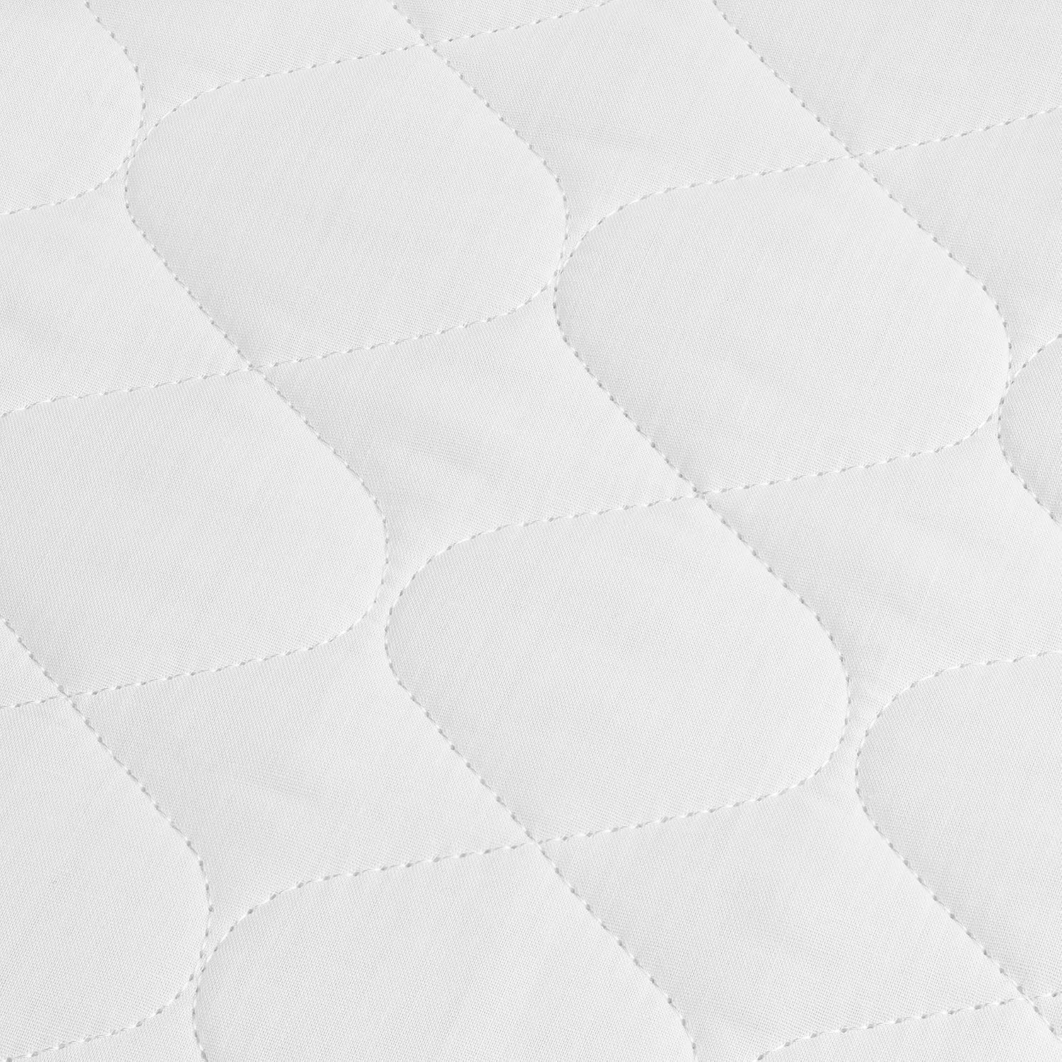 Lynmark Soft Quilted Double Bed Pad with Tucks (White) - Image 2