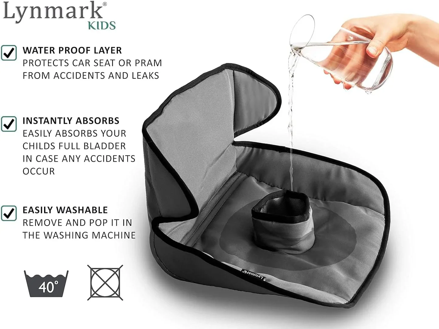 Lynmark Waterproof Seat Protector - Car Seats, Pushchairs & Highchairs  Grey - Image 5