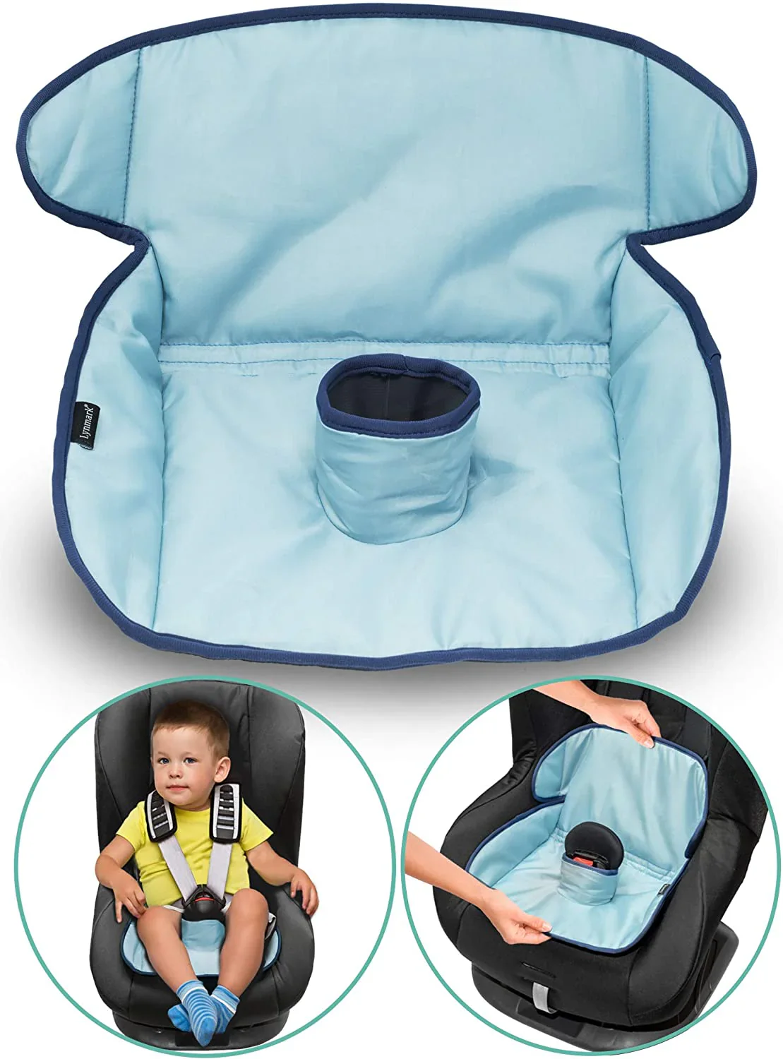 Lynmark Waterproof Seat Protector - For Car Seats, Pushchairs and Highchairs Light Blue - Image 5