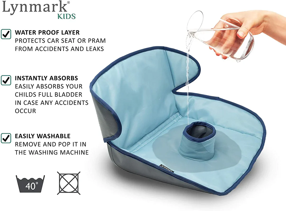 Lynmark Waterproof Seat Protector - For Car Seats, Pushchairs and Highchairs Light Blue - Image 6