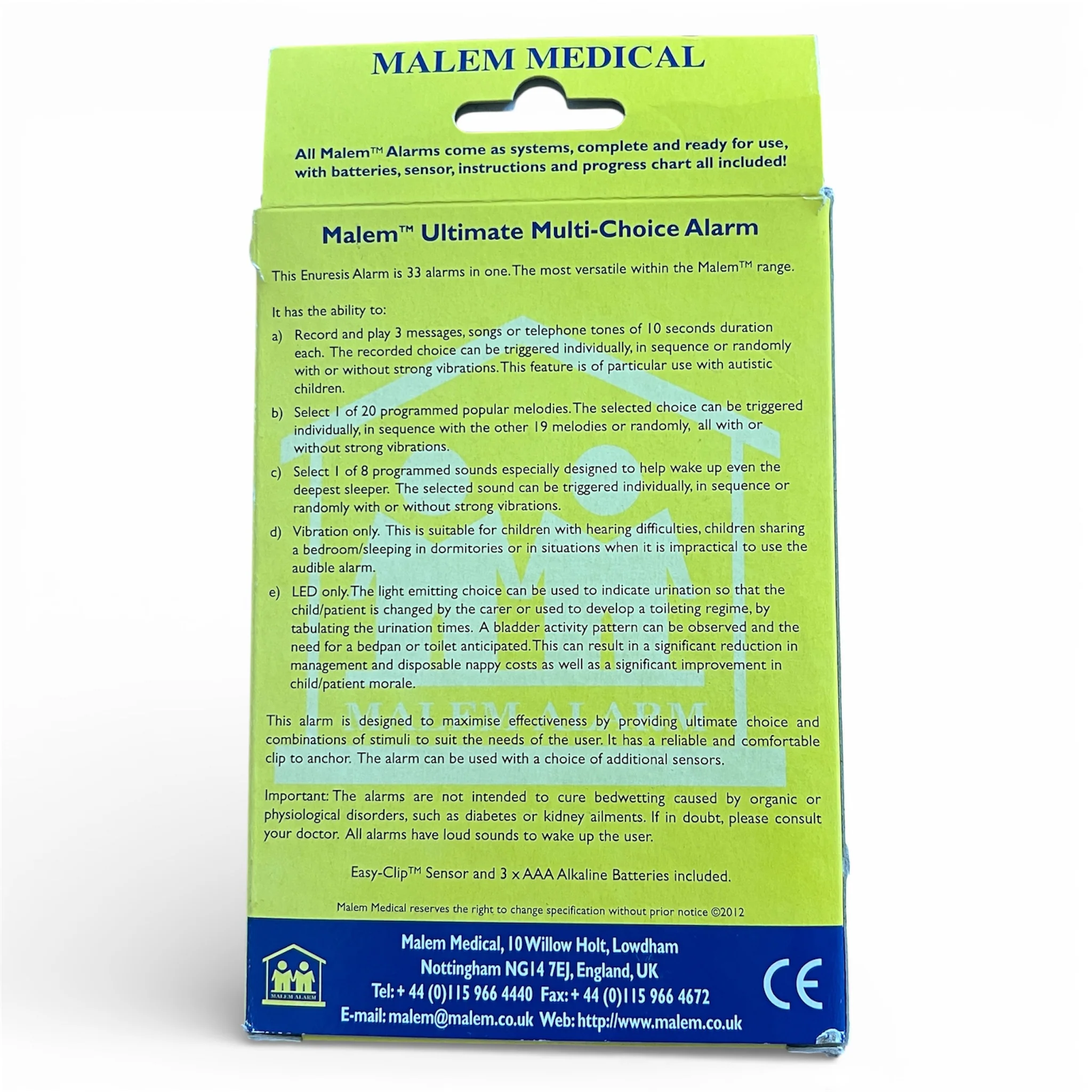 Malem MO17 Ultimate Multi-Choice - Body Worn & Bed Mat Bedwetting Alarm - Image 9