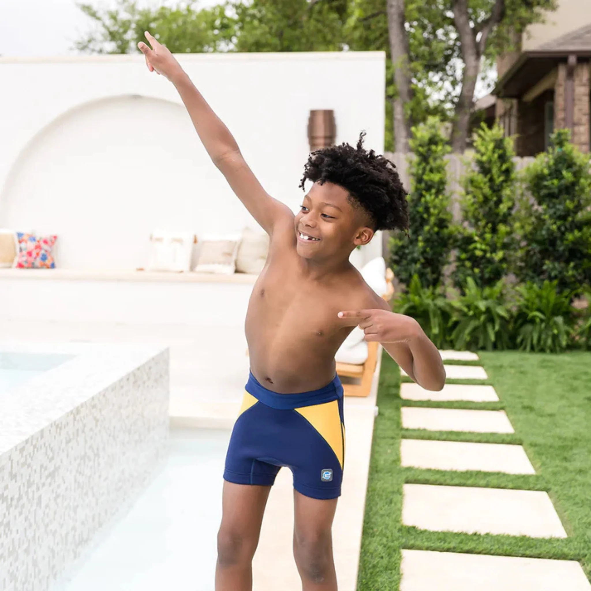 Splash About Child Jammers Navy/Yellow & Navy/Jade - Image 8